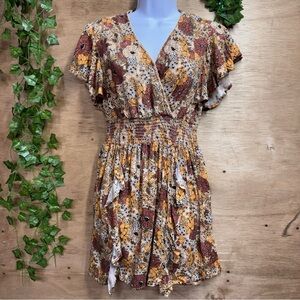 Jessica Simpson Floral V-Neck Dress